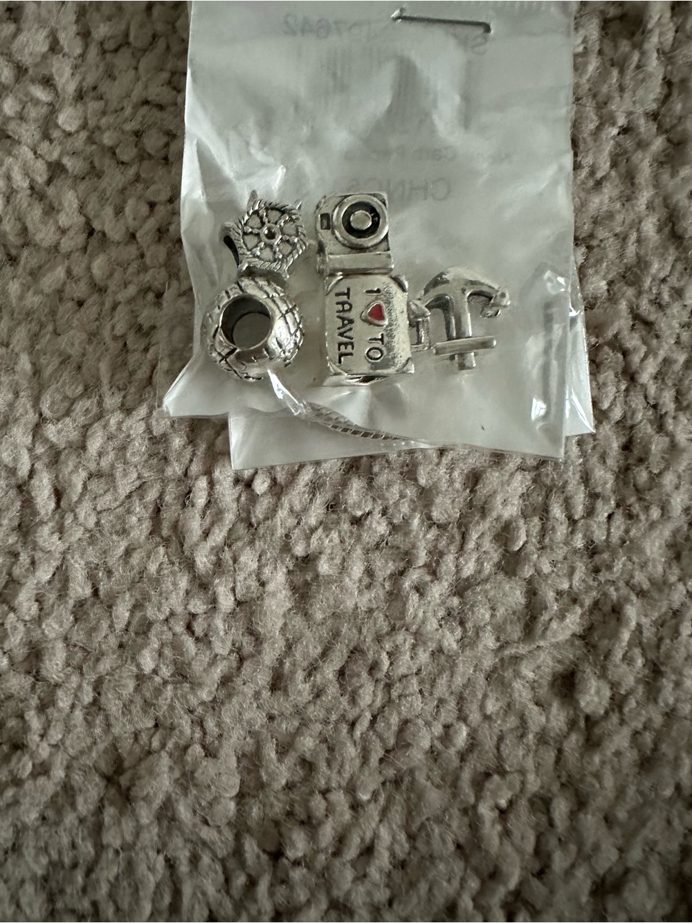 Travel Charm Bead Set - Silver Tone